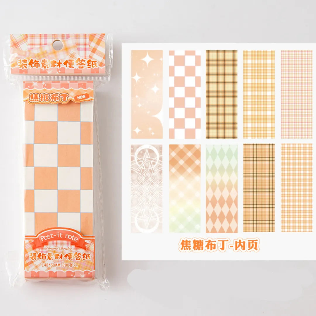 BLOCO DE NOTAS ADESIVA XADREZ COM 200 FOLHAS