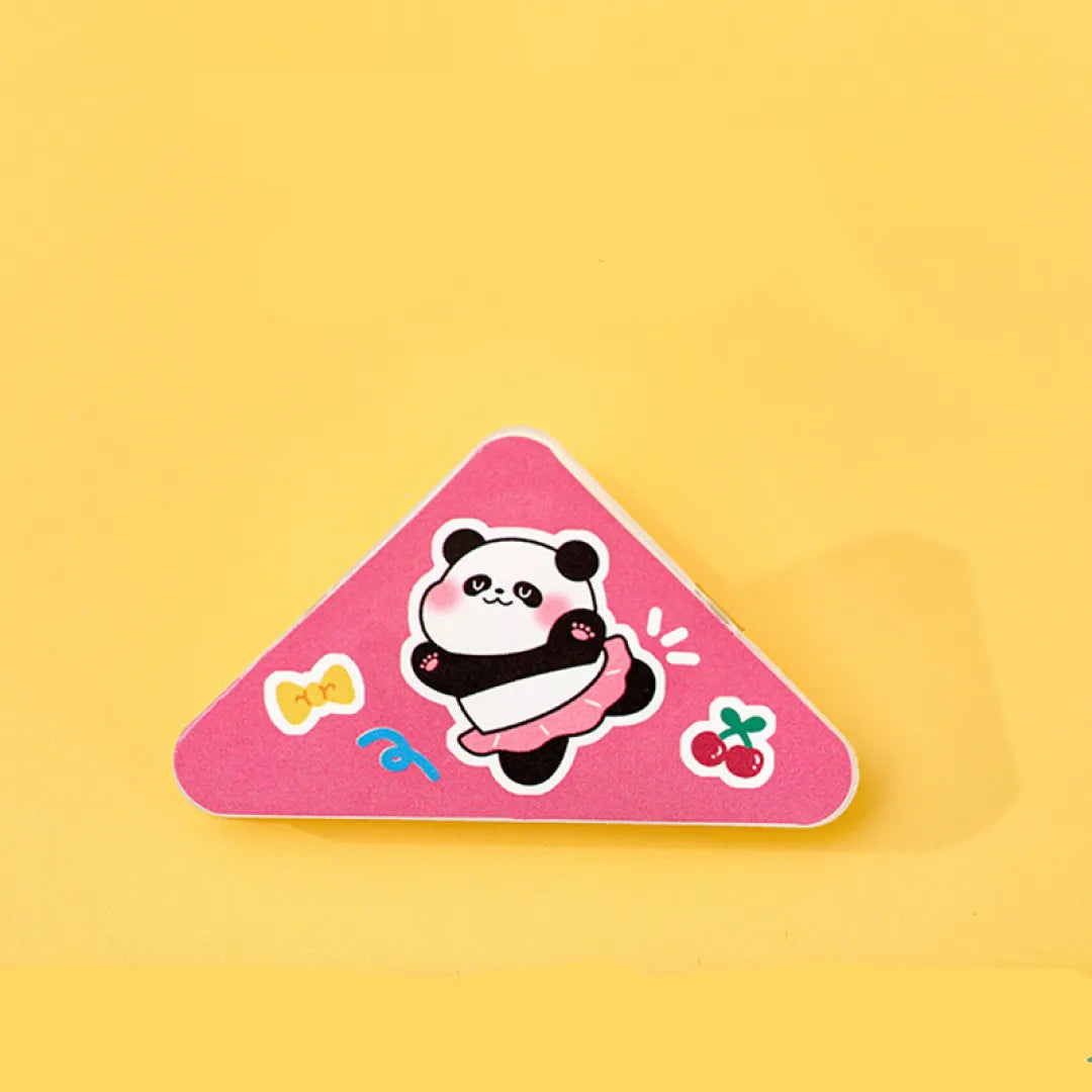 CLIPS PRENDEDOR DE PAPEL PANDA TRIANGULAR ACRILICO 10 FOLHAS