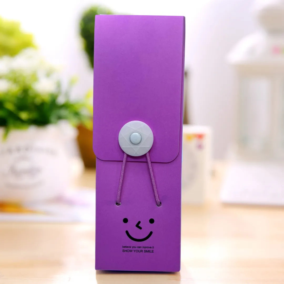 ESTOJO BOX PP  ARMAZENAMENTO COM ELASTICO CANDY COLOR