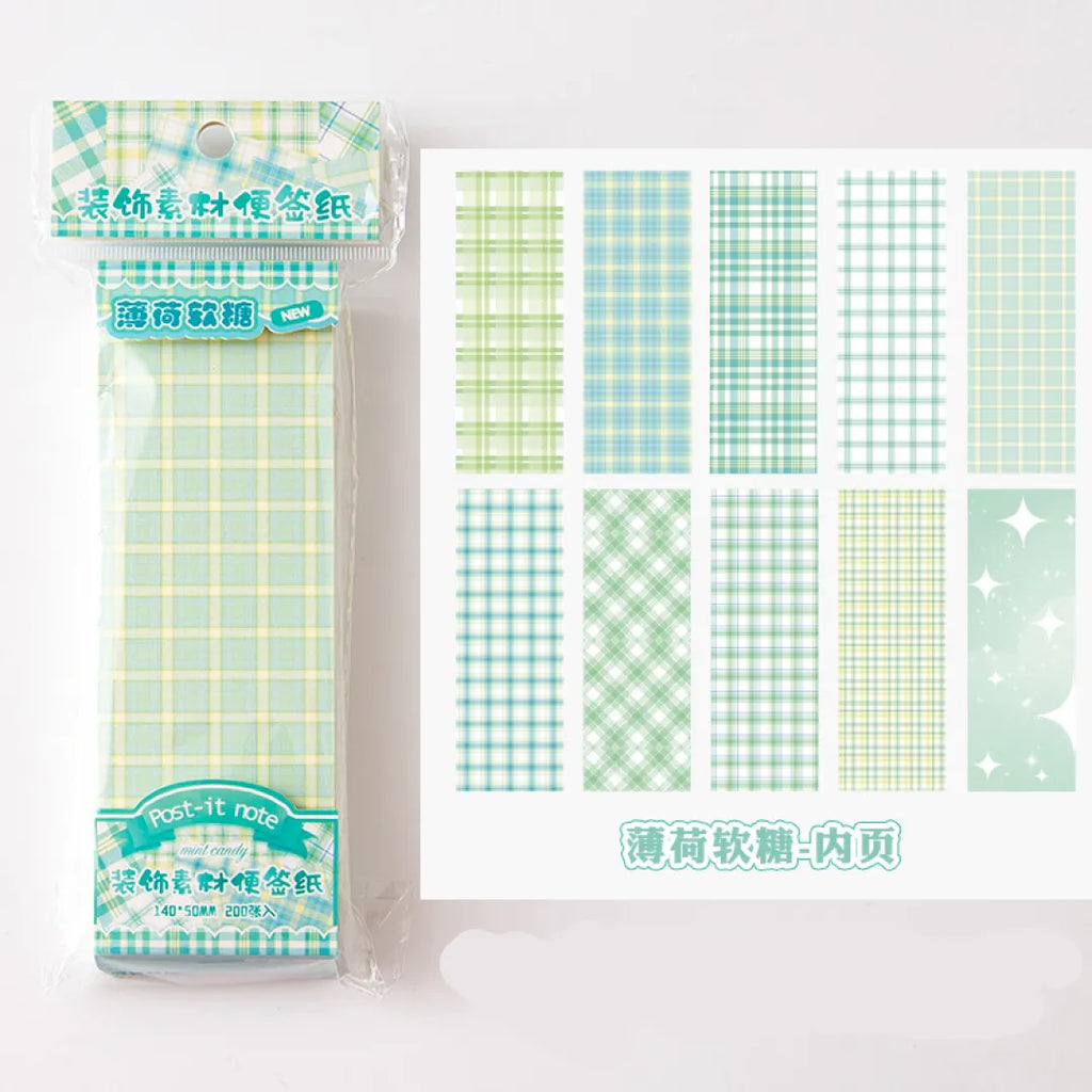 BLOCO DE NOTAS ADESIVA XADREZ COM 200 FOLHAS