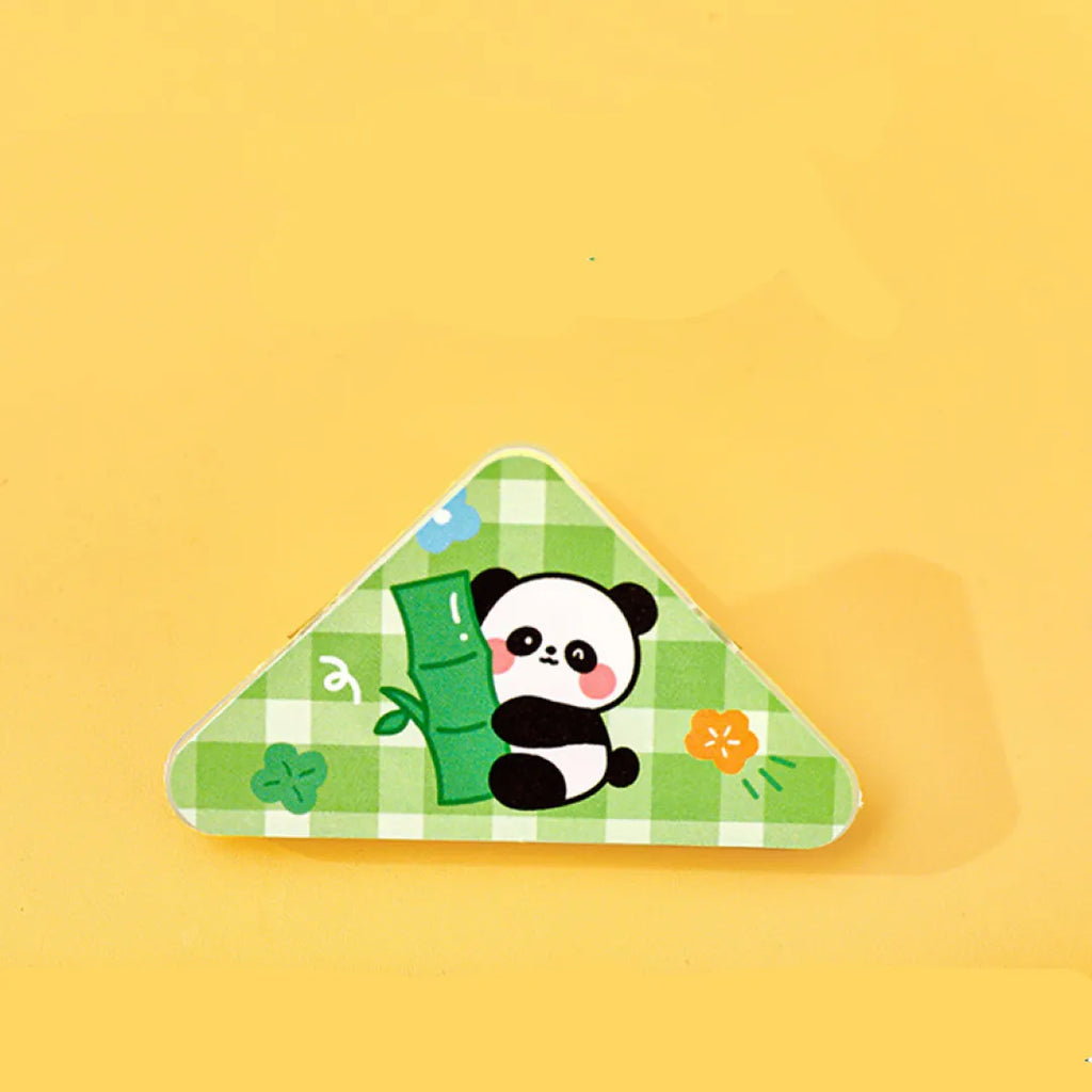 CLIPS PRENDEDOR DE PAPEL PANDA TRIANGULAR ACRILICO 10 FOLHAS