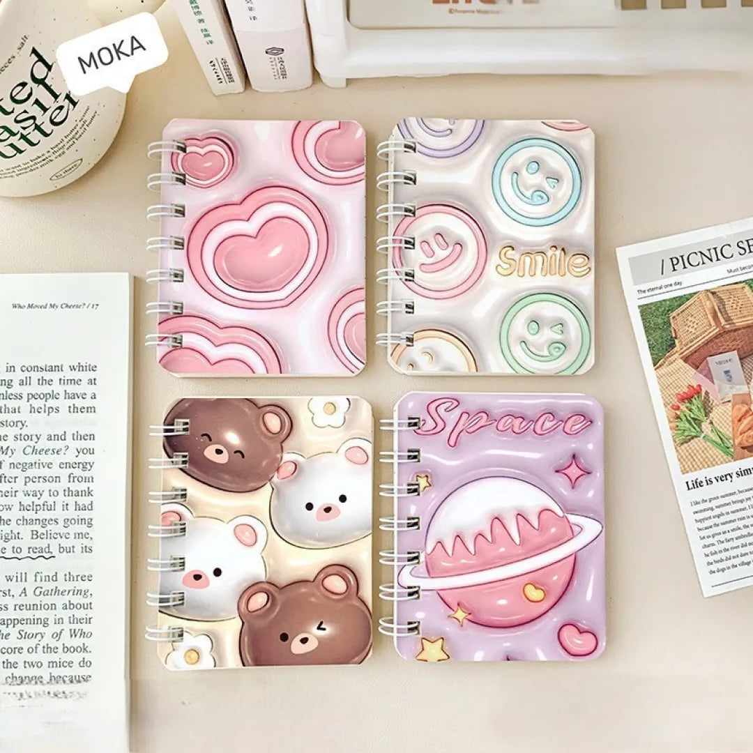 MINI CADERNETA ESPIRAL TEMATICA COM 80 FOLHAS