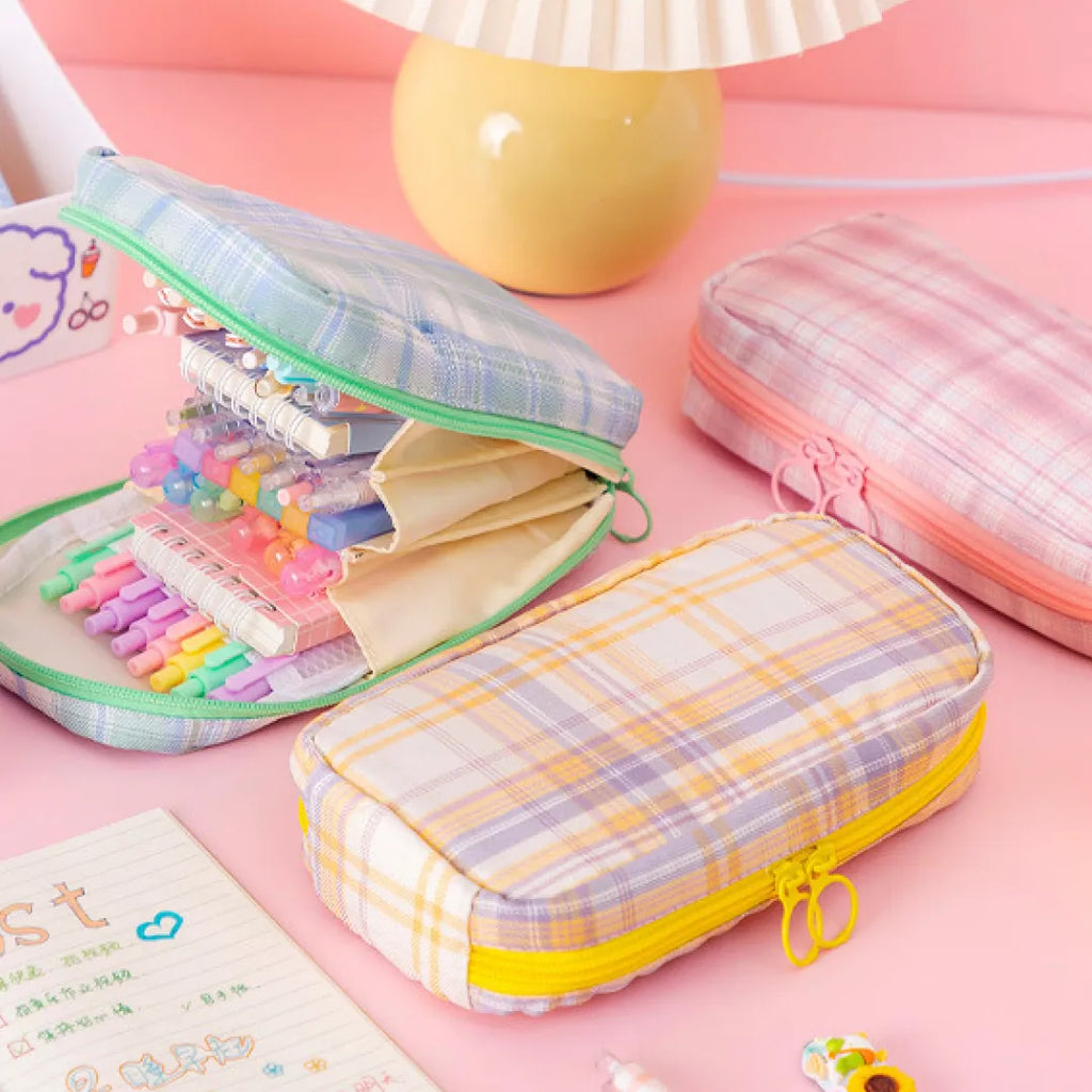 ESTOJO NECESSAIRE COM DIVISÓRIA XADREZ