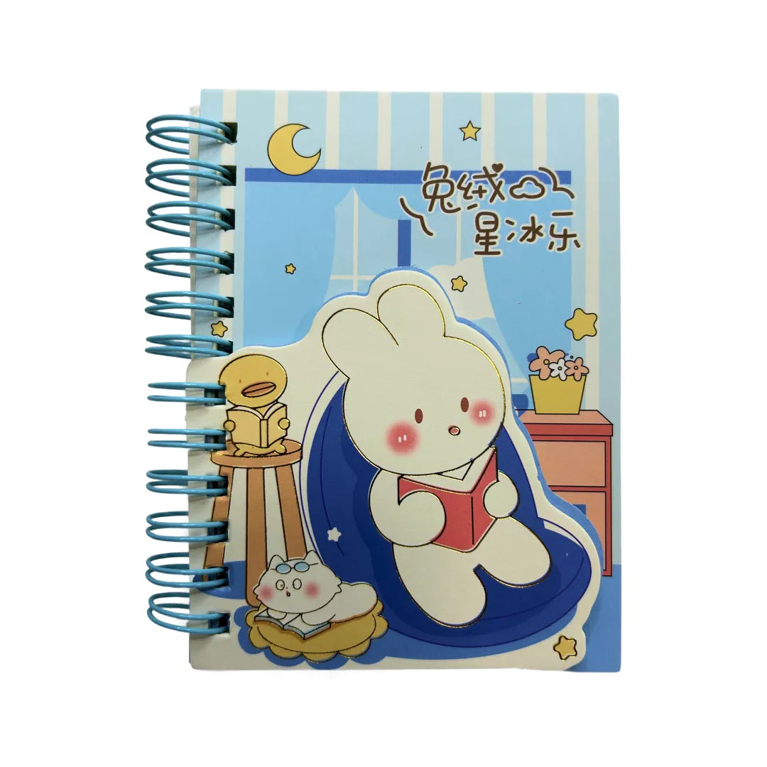 MINI MIX CADERNO ESPIRAL  COM BLOCO DE ANOTACOES RABBIT