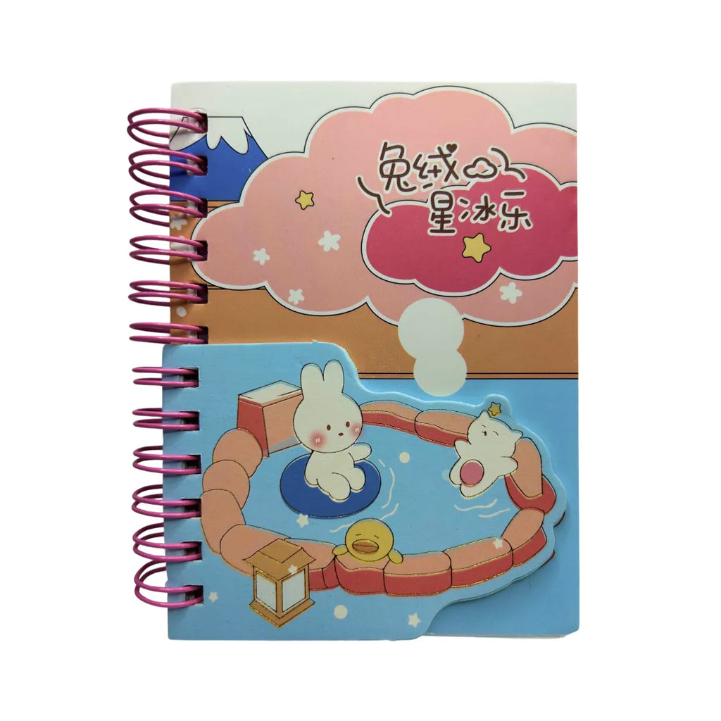 MINI MIX CADERNO ESPIRAL  COM BLOCO DE ANOTACOES RABBIT